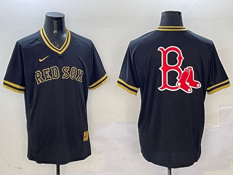 Men Boston Red Sox Blank Black Gold Game 2025 Nike MLB Jersey style 4->boston red sox->MLB Jersey